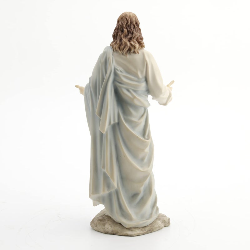 Unicorn Studio Jesus with Open Arms Decorative Statue Figurine, White 11.75 Inch - Image 4